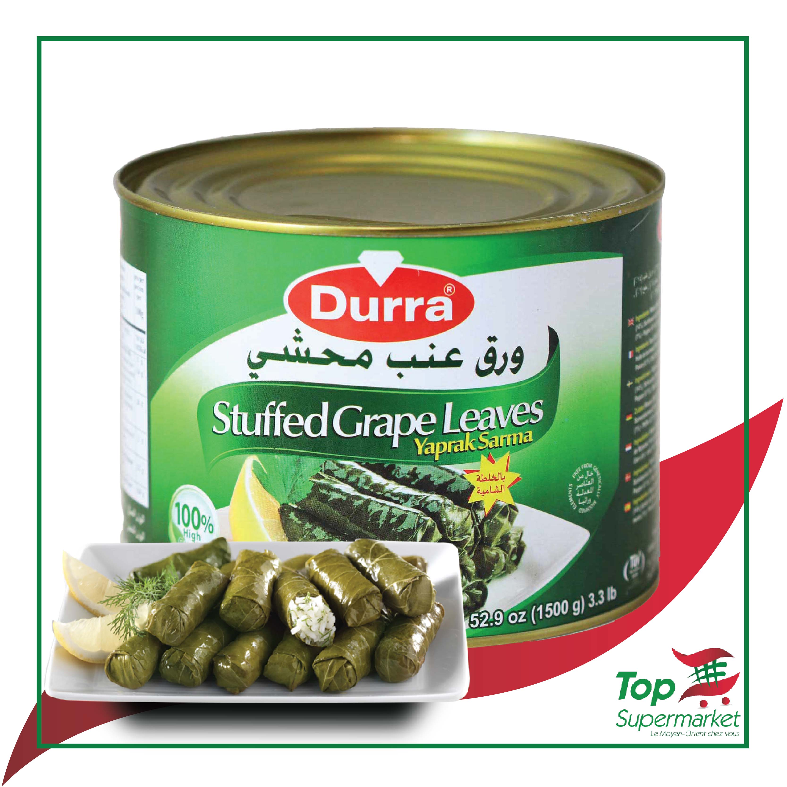 Durra Feuilles de Vigne Farcies au Riz 400gr